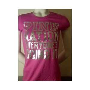 Victorias Secret Pink T shirt Pink Nation Everyones Doing It Size 