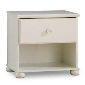 South Shore Pure White 3660 1 Drawer Nightstand:  Home 