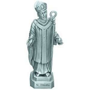  St. Timothy   3 1/2 Pewter Statue with Prayer Card (JC 