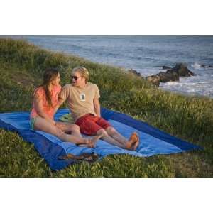  ParaSheet Beach Picnic Blanket Sky Blue/Royal Blue: Sports 