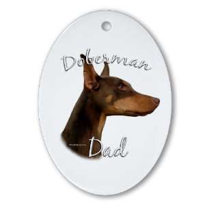  Dobie Dad2 Pets Oval Ornament by CafePress: Home & Kitchen