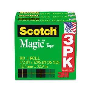  Magic Tape Refill, 1/2 x 1296, 3/Pack Electronics
