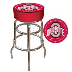  Ohio State University Logo Padded Bar Stool: Sports 