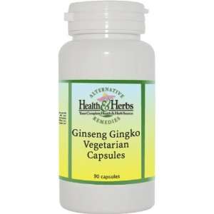 Alternative Health & Herbs Remedies Ginseng Ginkgo Vegetarian Capsules 