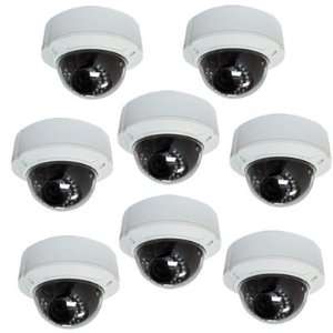  8 Pack of Professional Waterproof Dome IR Outdoor Security Camera 