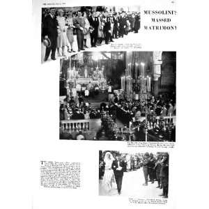  1930 WEDDING TRIESTE MUSSOLINI CATHEDRAL SAN GIUSTO LADIES FASHION 