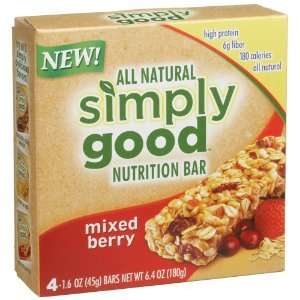  Atkins Nutritionals, Simply Good Bars, Mixed Berry Health 