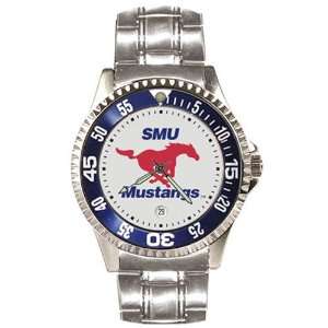  SMU Mustangs Mens Competitor Watch w/Stainless Steel Band 