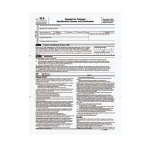  W 9 Laser Tax Forms 50 SHEETS/PK, LW9, Request for 