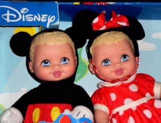 MICKEY & MINNIE MOUSE WATER BABIES COLLECTIBLE DOLLS NW  