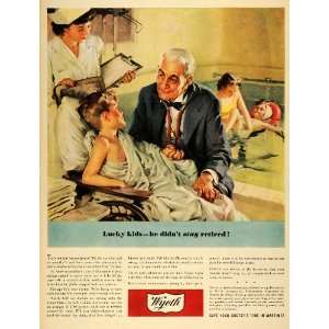  1944 Ad Wyeth Incorporated Pharmaceutical Co Child Doctor 