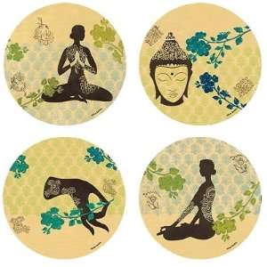  Set of Four Just Breathe Occasions Drink Coasters   Style 