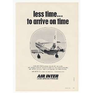   Inter Airlines Less Time to Arrive on Time Print Ad