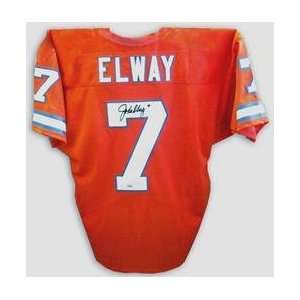  John Elway Autographed Orange Custom Denver Broncos Jersey 