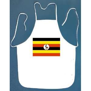 Uganda Flag BBQ Barbeque Apron with 2 Pockets: Home 