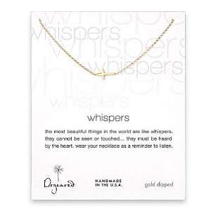    Dogeared Jewelry Whispers Cross Gold Dipped Necklace Jewelry