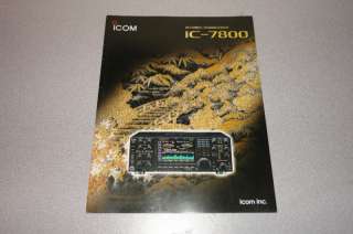 Icom IC 7800 HF Transceiver Advertising FLYER  