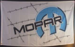 MOPAR BARB WIRE RACING SIGN FLAG 3 X 5 BANNER  