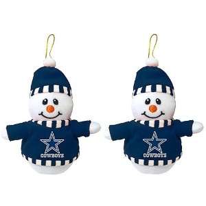  Topperscott Dallas Cowboys Plush Snowman Ornaments  Set of 