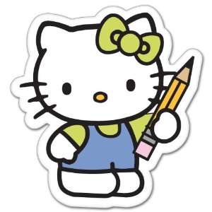  Hello Kitty school cartoon sticker 4 x 4 Everything 