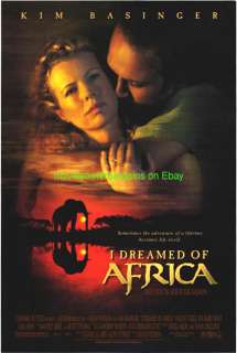 DREAMED OF AFRICA MOVIE POSTER DS 27x40 KIM BASSINGER  