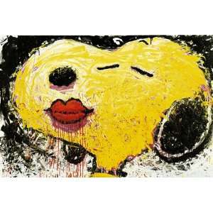  Tom Everhart 26W by 17H  Dog Lips CANVAS Edge #4 1 1 