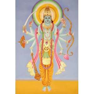  Composite Image of Bhagwan Vishnu, Shri Rama and Lord 