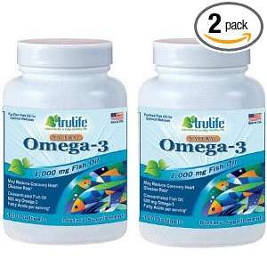  Natural Omega 3 1000 Mg Purified Fish Oil, 100 Softgels 