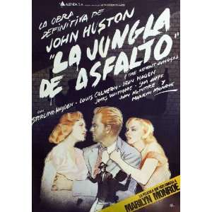  The Asphalt Jungle (1950) 27 x 40 Movie Poster Spanish 