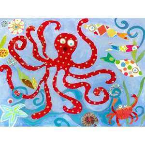  Red Octopus Wall Art 40x30 by Oopsy Daisy: Home & Kitchen
