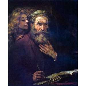  Evangelist Mathew and the Angel by Rembrandt canvas art 
