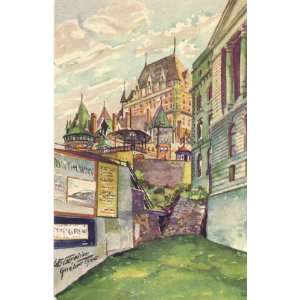  1920s Vintage L.E. Cuvelier Postcard Chateau Frontenac as 