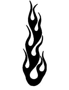 flame stencil for Airbrush Tattoo craft Art  