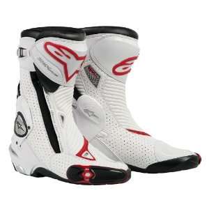  Alpinestars S MX Plus Racing Boot , Color White/Red, Size 