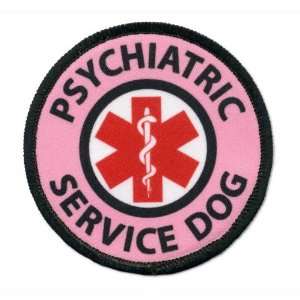  Pink PSYCHIATRIC SERVICE DOG Medical Alert Symbol 4 inch 