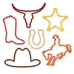  Cowboy Shaped Rubber Bands Pack of 12 Toys & Games