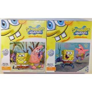  2 Pack Spongebob Squarepants & Patrick 100 Piece Puzzles 