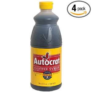 Autocrat Coffee Syrup, 32 Ounce (Pack of 4)  Grocery 