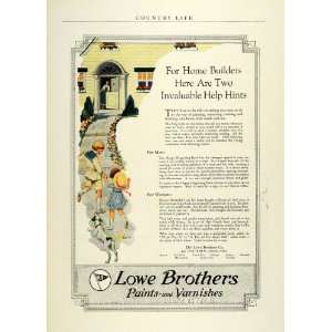  1922 Ad Lowe Brothers Paint Varnishes Dayton Ohio Home Improvement 