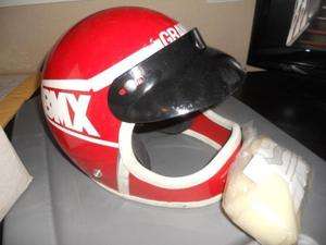 Vintage Grant BMX Helmet Old School BMX Helmet Red and White Youth 