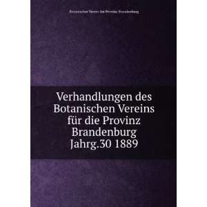 Verhandlungen des Botanischen Vereins fÃ¼r die Provinz Brandenburg 