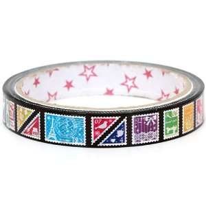  black Deco Tape with colourful stamps from Japan Toys 