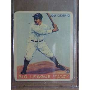 Lou Gehrig 1933 Big League Chew Card # 160:  Sports 