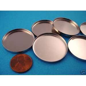  Silvertone round bezel cups 32mm: Arts, Crafts & Sewing