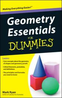  & NOBLE  Geometry Essentials For Dummies by Mark Ryan, Wiley, John 