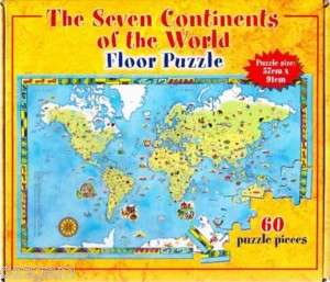 The Seven Continents of the world Floor Jigsaw Puzzle  