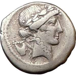  Roman Republic Apollo Lyre Diana Lucifera Silver Coin 
