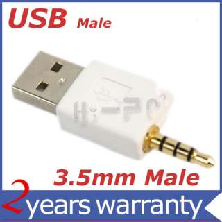 5MM TO USB CONVERTER CHARGER ADAPTER FOR IPOD SHUFFLE  