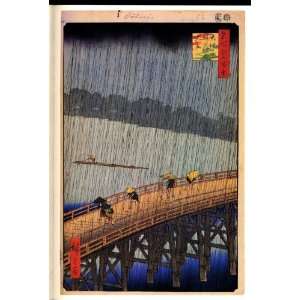 : Acrylic Fridge Magnet Japanese Art Utagawa Hiroshige Sudden Shower 