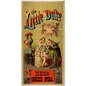    Poster The little duke Hess English opera. 1878